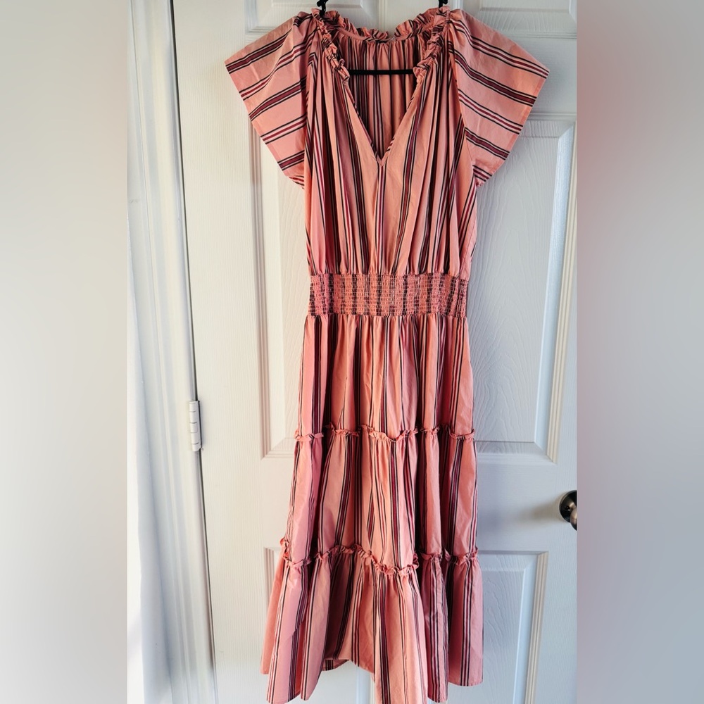 Rails Amelia dress coral navy blue stripes - Picture 6 of 10